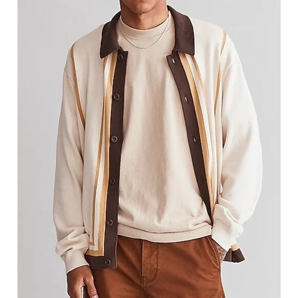 NWT Madewell Button-Up Long-Sleeve Sweater Polo in Small - Picture 2 of 6